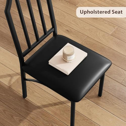 IDEALHOUSE Dining Table Set for 2, Kitchen Table Set of 2 with Upholstered Cushion Chairs, Dining Room Table Set with Kitchen Chairs, Easy to Assemble, Suitable for Apartment - (Gray) - size: 1* Table + 2* Chairs (Gray)