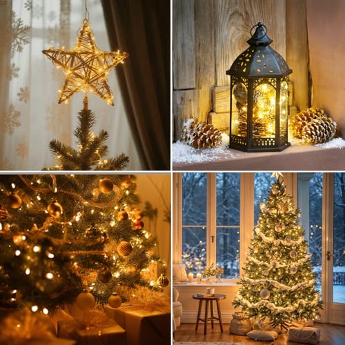 Dailyart 1000 Led Warm String Fairy Lights Plug in with Remote and Timer | 75Ft Fairy Lights Waterproof Small Twinkle Light 8 Modes Super Long Firefly Lights for Bedroom Christmas Tree,Gold Wire - color: Gold, size: 1000 LED