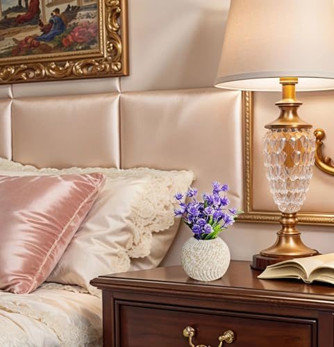 Medieval Minimalist Romantic Style Vase Set of 3，Ceramic Flower Vases Decor for Home Table Shelf Living Room Bed Room Kitchen Office Gift-Beige