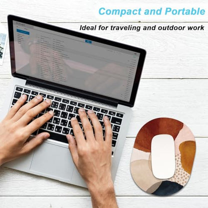 Rimilak Small Mouse Pad 6 x 8 Inch, Irregular Mini Mousepad, Abstract Stone | Non-Slip Rubber Base, Waterproof Compact Mouse Mat for Laptop Computer Wireless Mouse Keyboard Home Office Travel - color: Abstract Stone, size: 8L x 6W inches