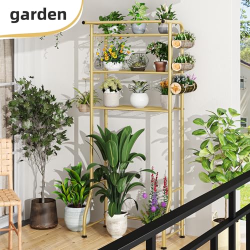 Simple Trending 3 Tier Over The Toilet Rack, Shelf Bathroom, Bathroom Stand Organizer Space Saver, Gold - color: Gold With Towel Rack
