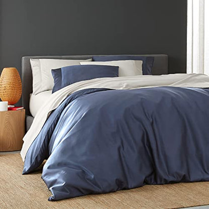 DOZ Duvet Cover Set, 100% Viscose derived from Bamboo, Organically Grown, Buttery Soft, Cooling Duvet Covers, High GSM, 1 Duvet Cover and 2 Pillowcases, 106"x90" (Sapphire, King/Cal King) - color: Sapphire, size: King/Cal King
