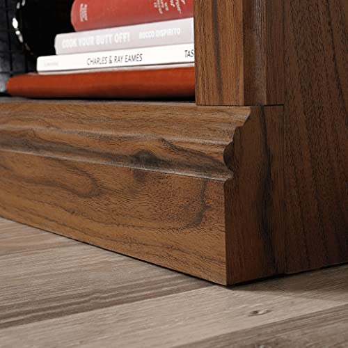 Sauder 3 Tier Book Shelf Wooden Bookcase Multipurpose Bookshelf for Home Office, Living Room, in Grand Walnut - color: Grand Walnut Finish