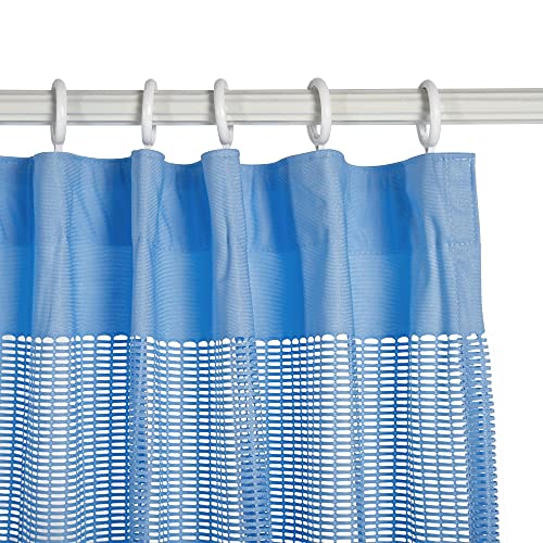 5ft Wide x 8ft Tall Room Divider Privacy Partation Curtains | 1 Panel, Blue, Cubicle Curtain With Flexible Flat Hooks, Privacy Screen, 96 Inches Long, 60W x 96L - color: Blue, size: 60"W x 96"L (Pack of 1)
