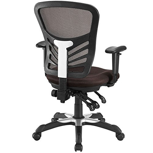 Modway Articulate Ergonomic Mesh Office Chair in Brown - color: Brown
