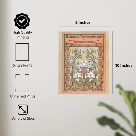 ALPINE INK CO. Vintage Floral Exhibition Poster - Historic European Flower Illustration for Living Room Bedroom Office Space - 8x10 Unframed Print - color: Style-04, size: 8"L x 10"W