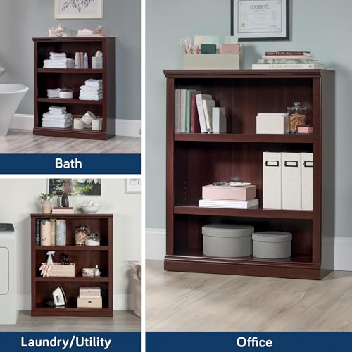 Sauder Miscellaneous Storage 3-Shelf Bookcase/ Book shelf, Select Cherry finish - color: Select Cherry Finish