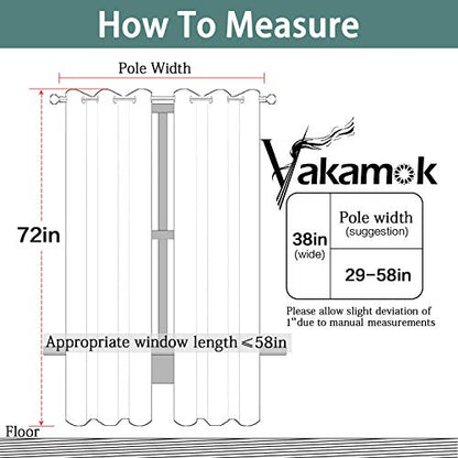 Yakamok Blackout Curtains 38x72 inch Aqua Thermal Drapes-Bedroom | 2 panels,room darkening,thermal insulated,noise reducing,privacy protection,grommet window treatment,living room study dining - color: Aqua, size: 38"W x 72"L (Pack of 2)