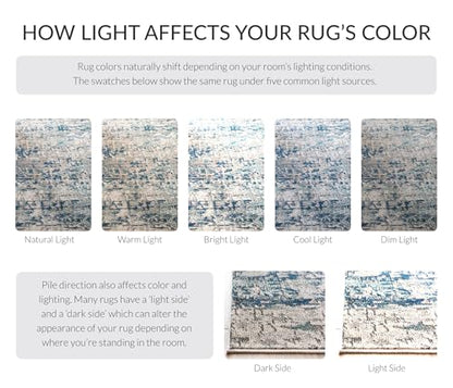 SAFAVIEH Madison Collection Accent Rug - 2'2" x 4', Grey & Blue, Modern Abstract Design, Non-Shedding & Easy Care, Ideal for High Traffic Areas in Entryway, Living Room, Bedroom (MAD460K) - color: Grey/Blue, size: 2'2" x 4' (Rectangular)