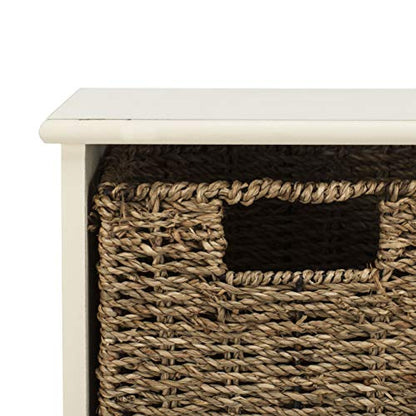 Safavieh Home Collection Finley Hanging 3 Basket Wall Rack - color: White