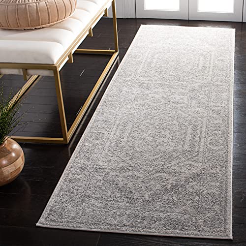SAFAVIEH Adirondack Collection Runner Rug - 2'6" x 6', Ivory & Silver, Oriental Medallion Design, Non-Shedding & Easy to Clean, Ideal for Ideal for Hallway, Foyer, Kitchen, Entryway, Bedroom (ADR108B) - color: Ivory/Silver, size: 2'6" x 6' (Runner)