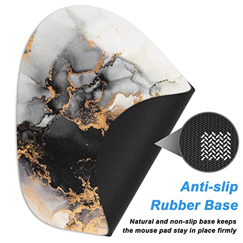 Rimilak Small Mouse Pad 6 x 7 Inch, Irregular Mini Mouse Pad with Non-Slip Rubber Base, Waterproof Compact Mouse Mat for Laptop Computer Wireless Mouse Keyboard Home Office Travel, Gray Marble - color: Gray Gradient Marble, size: 7L x 6W inches