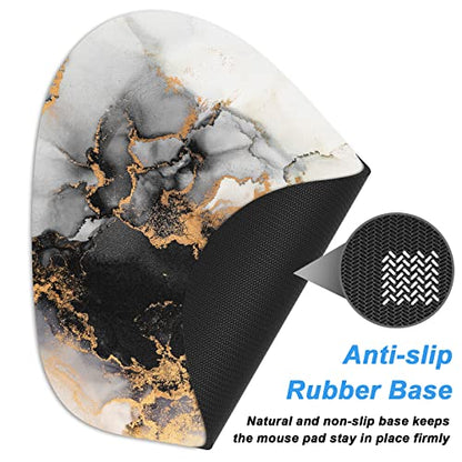 Rimilak Small Mouse Pad 6 x 7 Inch, Irregular Mini Mouse Pad with Non-Slip Rubber Base, Waterproof Compact Mouse Mat for Laptop Computer Wireless Mouse Keyboard Home Office Travel, Gray Marble - color: Gray Gradient Marble, size: 7L x 6W inches