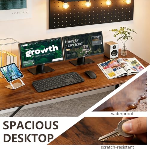 BestOffice Computer Desk,Home Office Desk, Modern Simple Style for Home Office Study Writing (Brown, 55 Inch) - color: Brown, size: 55 Inch