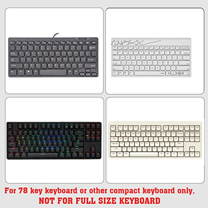 KOTEMON Mini Computer Keyboard Stand-11.8'' x 5.1''-Small Computer Keyboard Tray Acrylic Keyboard Holder for 78 Keys Universal Compact Keyboard, with Black Silicone Strip, Black