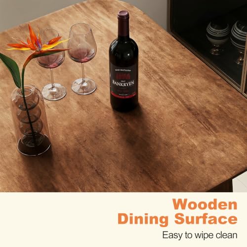 Giantex Counter Height Dining Table for 2, Solid Rubber Wood Frame