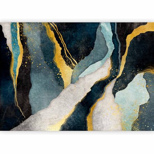 Wall Mural Abstract 77x55 in - Peel and Stick Self-Adhesive Wallpaper Removable Large Sticker Foil Wall Decor Print Picture Design Marble Gold Like Painted a-A-10203-a-c - color: #06, size: 77"Wx55"H Self-Adhesive