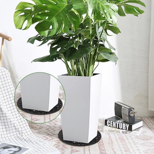 30 Pack Plant Pot Elevators 7.87 Inch Plastic Plant Risers, Plant Level Pot Elevator for Indoor & Outdoor Planters, Black