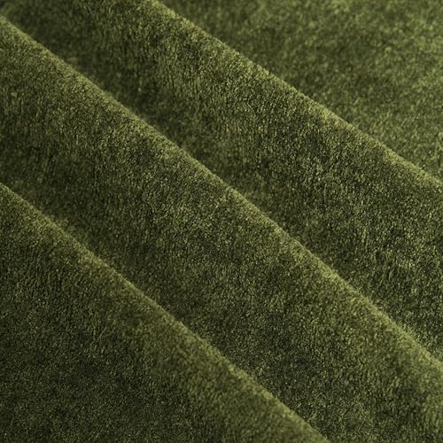 33" Velvet Fabric Modern Comfort Lazy Cloud Chair, Upholstered Deep Seat Single Sofa with Birch Legs, Fashion Lounge Chair with Slim Design for Living Room, Dark Green - color: Dark Green