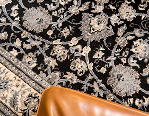 Unique Loom Sialk Hill Collection Area Rug - Washington (2' 2" x 3' 1" Rectangle Black/Gray) - color: Black/Gray, size: 2'2" x 3'1" (Rectangular)