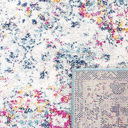 SAFAVIEH Madison Collection Runner Rug - 2'3" x 6', Navy & Teal, Boho Chic Distressed Design, Non-Shedding & Easy Care, Ideal for High Traffic Areas in Living Room, Bedroom (MAD611N) - color: Navy/Teal, size: 2'3" x 6' (Runner)