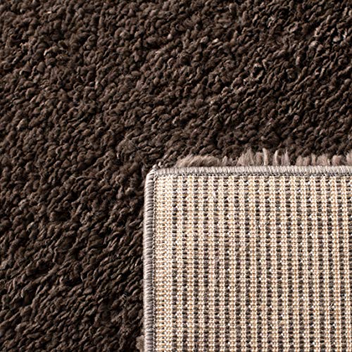 SAFAVIEH August Shag Collection Accent Rug - 2'3" x 4', Brown, Solid Design, Non-Shedding & Easy Care, 1.2-inch Thick Ideal for High Traffic Areas in Entryway, Living Room, Bedroom (AUG900T) - color: Brown, size: 2'3" x 4' (Rectangular)