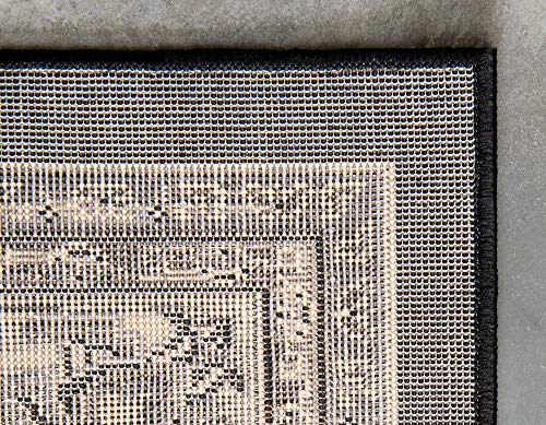 Unique Loom Sialk Hill Collection Area Rug - Washington (2' 2" x 3' 1" Rectangle Black/Gray) - color: Black/Gray, size: 2'2" x 3'1" (Rectangular)