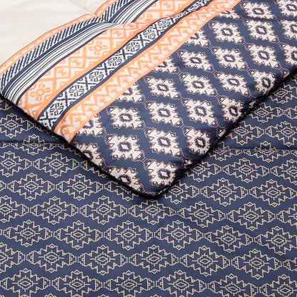 Amazon Basics Lightweight Microfiber Comforter Set, 2-Piece, Twin/Twin XL, Gray Geometrics - color: Harmonized Geometrics, size: Twin/Twin XL