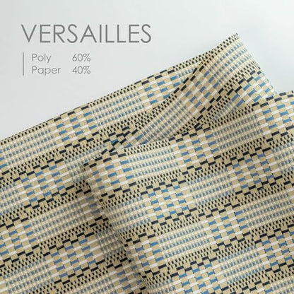 Deluxe Vertical Blinds Brown 45.8"-86" x 96", Versailles | Deluxe Designer Royal Brown Woven Panel Blinds for Patio Doors and Room Dividers with Adjustable Track - color: Versailles