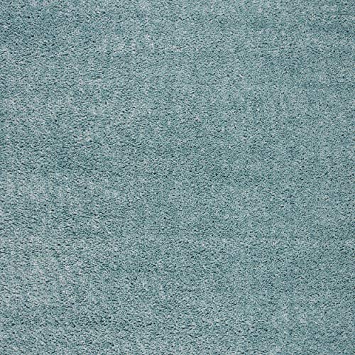 SAFAVIEH August Shag Collection Accent Rug - 2'3" x 4', Aqua, Solid Design, Non-Shedding & Easy Care, 1.2-inch Thick Ideal for High Traffic Areas in Entryway, Living Room, Bedroom (AUG900J) - color: Aqua, size: 2'3" x 4' (Rectangular)