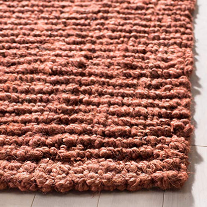 SAFAVIEH Natural Fiber Collection Runner Rug - 2'6" x 6', Rust, Handmade Jute, Farmhouse Style, Chunky Textured Thick Pile (NF447C) - color: Rust, size: 2'6" x 6' (Runner)