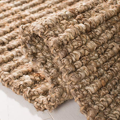 SAFAVIEH Area Rug 2x3 - Natural Fiber Collection - Natural & Grey, Handmade Jute, Farmhouse Style, Chunky Textured Thick Pile (NF447M) - color: Natural/Grey, size: 2' x 3' (Rectangular)