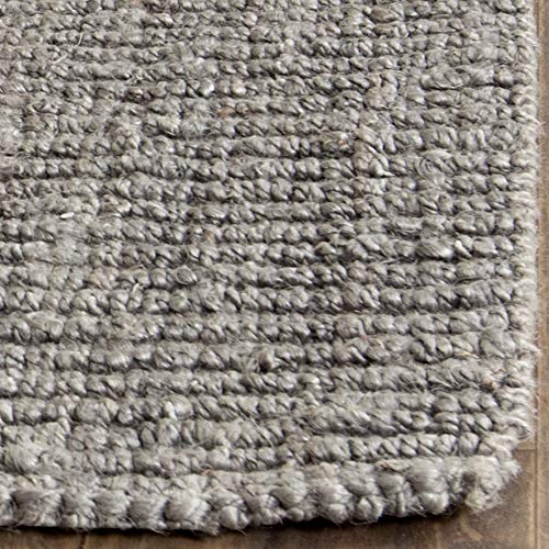 SAFAVIEH Area Rug 3x5 - Natural Fiber Collection - Light Grey, Handmade Jute, Farmhouse Style, Chunky Textured Thick Pile (NF447G) - color: Light Grey, size: 3' x 5' (Rectangular)