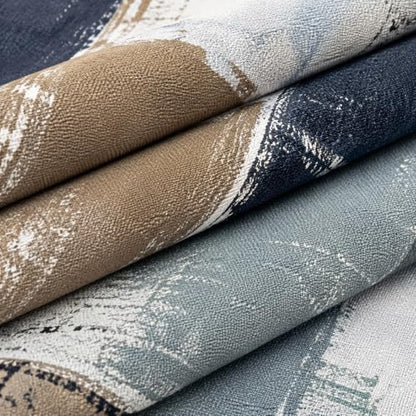 Brown Grey Abstract Throw Pillow Covers 16x16 Set of 4 | Brown, Grey & Taupe Modern‑Art Cushion Cases, neutral aesthetic pillowcases for sofa, bedroom & chair - color: Earth Tone Brown and Blue Grey, size: 16" x 16" (Pack of 4)
