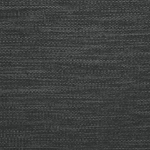 Designs4Comfort Round Accent Storage Ottoman with Reversible Tray Lid - color: Dark Charcoal Gray Fabric