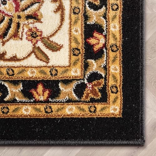 Well Woven Barclay Collection Sarouk Black 2x4 Area Rug - for Entryways, Small Bedrooms, Living Rooms - color: Black, size: 2'3" x 3'11" (Rectangular)