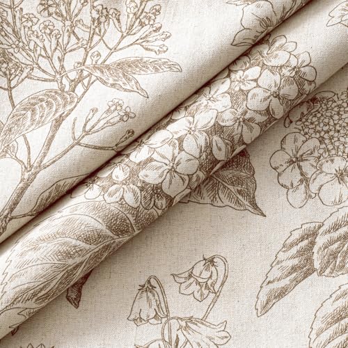 Set of 2 Decorative Floral Pillow Covers 16x16 Inch Light Brown | Neutral Hydrangea Print, Boho Vintage Throw Cushion Covers, Cottagecore Home Decor, for Sofa Couch Porch Bedroom Living Room - color: Light Brown, size: 16" x 16" (Pack of 2)