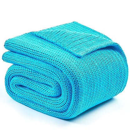 L'AGRATY Knitted Weighted Blanket - 48"x72" 12lbs Cooling Chunky Knit Heavy Blanket for Adults Braided Crochet Throw Thick Cable Yarn Knit Decorative No Beads Evenly Weighted Machine Washable | No Beads Evenly Weighted Machine Washable Chunky Braided Croc