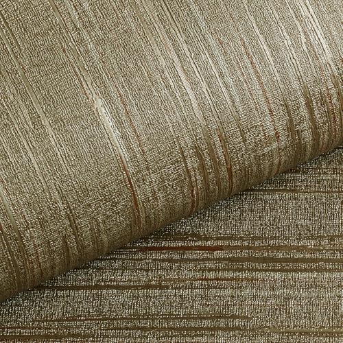 Livelynine Gold Grasscloth Peel and Stick Wallpaper Textured Accent Wall Paper for Bedroom Bathroom Living Room Renter Friendly Kitchen Vinyl Wrap for Cabinets Dark Brown Gold Contact Paper Waterproof - size: 15.8" x 78.8"