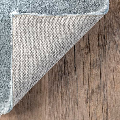 nuLOOM Loni Light Blue Solid Washable Area Rug, 2' x 3' - color: Light Blue, size: 2' x 3' (Rectangular)