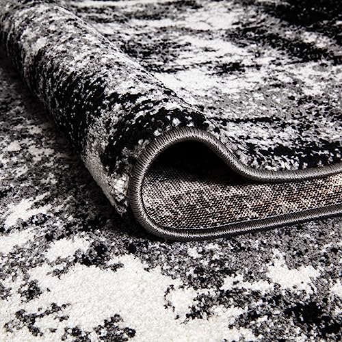 Keen Home Design Runner Rugs - 32"x91" Non-Shedding, Thick Pile Abstract Rugs for Kitchen, Living Room, Bedroom, Dining Room, Entryway - Size: 2'8" x 7'7", Abstract Black - color: Abstract Black, size: 2'8" x 7'7" (Runner)