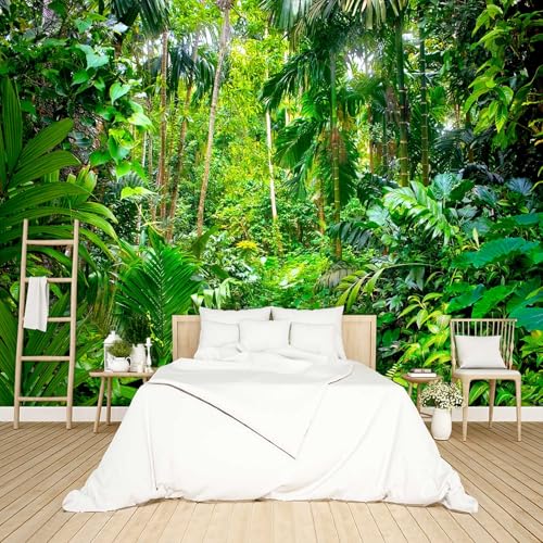 Tropical Rainforest Botanical Wallpaper Peel and Stick wall Mural for Bedroom Living Room - 58"x80" - color: B07, size: 58"x80"
