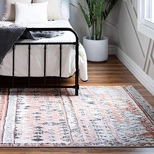 Rugs.com Leipzig Collection Area Rug – 2' x 3' Salmon Low-Pile Rug Perfect for Entryways, Kitchens, Breakfast Nooks, Accent Pieces - color: Salmon, size: 2 x 3 feet Rectangular