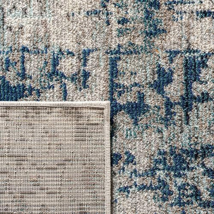 SAFAVIEH Madison Collection Accent Rug - 2'2" x 4', Grey & Blue, Modern Abstract Design, Non-Shedding & Easy Care, Ideal for High Traffic Areas in Entryway, Living Room, Bedroom (MAD460K) - color: Grey/Blue, size: 2'2" x 4' (Rectangular)