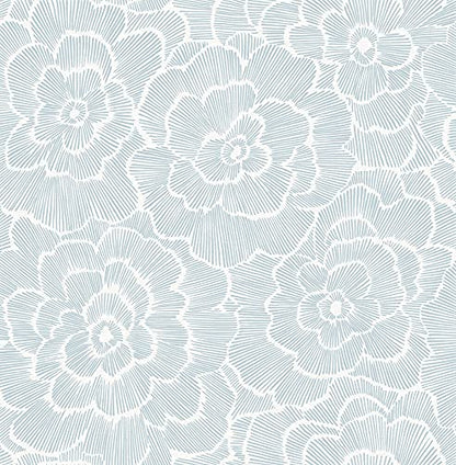 NuWallpaper by WallPops NUS4048 Saraya Peel & Stick Wallpaper, Blue - color: Blue