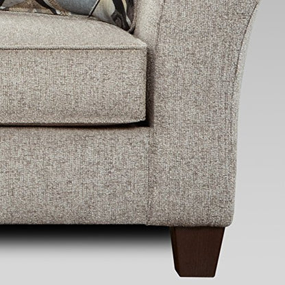 Roundhill Furniture Camero Sofa And Loveseat Set - color: Platinum