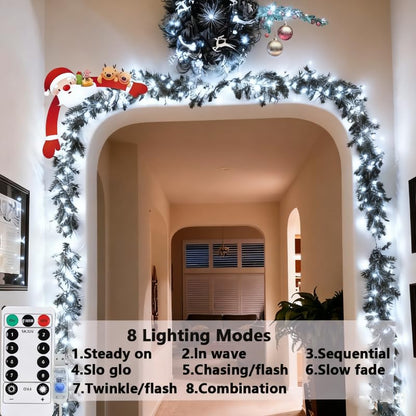 USB Fairy Lights Plug in, 33 Feet 100 LED Twinkle String Lights with Remote and Timer, Waterproof 8 Modes for Bedroom Indoor Wreath DIY Party Wedding Christmas Holiday Decoration(2 Pack White) - size: 2PACK-USB-33FT/100LED-White