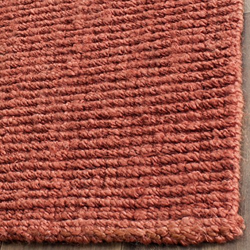 SAFAVIEH Area Rug 3x5 - Natural Fiber Collection - Rust, Handmade Jute, Farmhouse Style, Chunky Textured Thick Pile (NF447C) - color: Rust, size: 3' x 5' (Rectangular)
