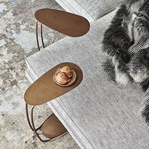 Couch Side Table Creative C-Shaped Mini Coffee Table Extremely Narrow Sofa Metal High-end Small Side Narrow End