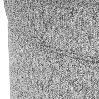 HomePop 19" Round Storage Ottoman - Light Gray Tweed - color: Light Gray